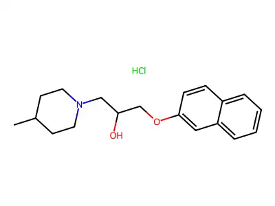 1-(4-Methylpiperidin-1-yl)-3-(naphthalen-2-yloxy)propan-2-ol hydrochloride structure