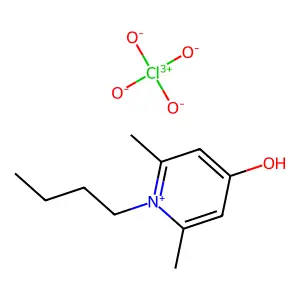 Pyridinium, 1-butyl-4-hydroxy-2,6-dimethyl-, perchlorate (1:1) structure