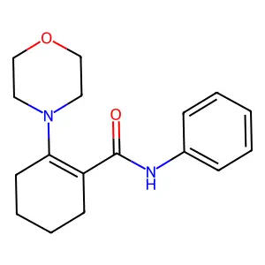 1-Cyclohexene-1-carboxamide, 2-(4-morpholinyl)-N-phenyl- structure