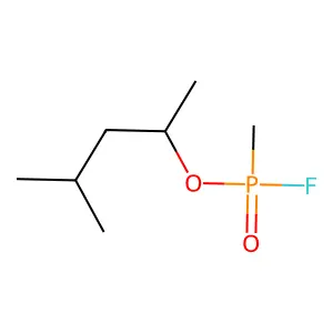 Phosphonofluoridic acid, P-methyl-, 1,3-dimethylbutyl ester structure