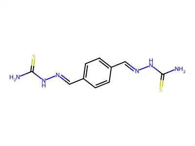 [[4-[(Carbamothioylhydrazinylidene)methyl]phenyl]methylideneamino]thiourea structure
