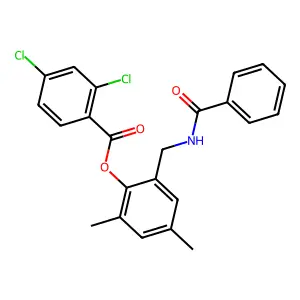 2-[(Benzoylamino)methyl]-4,6-dimethylphenyl 2,4-dichlorobenzoate structure