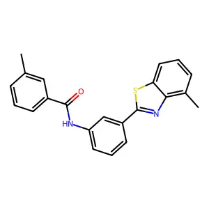 3-methyl-N-[3-(4-methyl-1,3-benzothiazol-2-yl)phenyl]benzamide structure