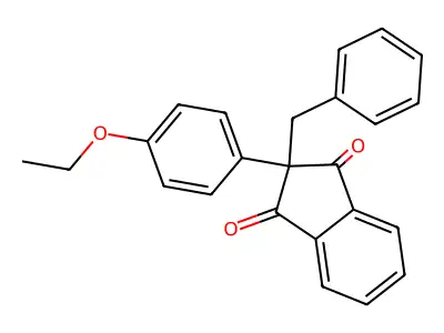 2-benzyl-2-(4-ethoxyphenyl)-1H-indene-1,3(2H)-dione structure