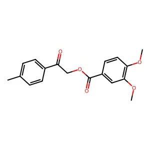 2-(4-Methylphenyl)-2-oxoethyl 3,4-dimethoxybenzoate structure