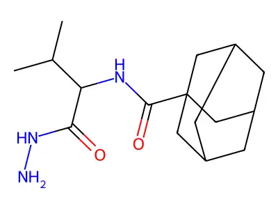 N-[1-(hydrazinecarbonyl)-2-methylpropyl]adamantane-1-carboxamide structure