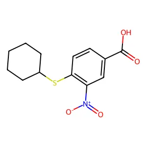 4-(Cyclohexylthio)-3-nitrobenzoic acid structure