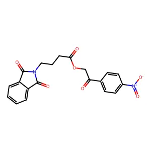 [2-(4-Nitrophenyl)-2-oxoethyl] 4-(1,3-dioxoisoindol-2-yl)butanoate structure