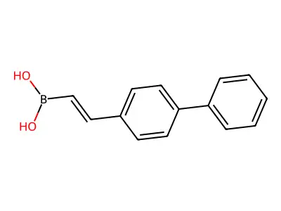 (2-([1,1'-Biphenyl]-4-yl)vinyl)boronic acid structure