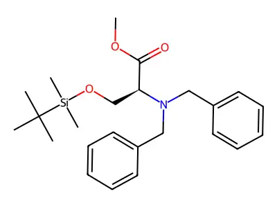 Methyl 3-[tert-butyl(dimethyl)silyl]oxy-2-(dibenzylamino)propanoate structure
