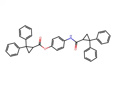 [4-[(2,2-diphenylcyclopropanecarbonyl)amino]phenyl] 2,2-diphenylcyclopropane-1-carboxylate structure