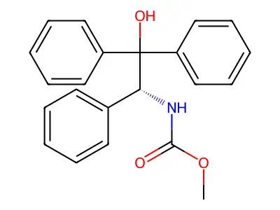methyl N-(2-hydroxy-1,2,2-triphenylethyl)carbamate structure