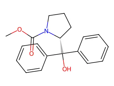 (R)-(+)-N-Carbomethoxy-alpha, alpha-diphen YL-2-pyrrolidinemethanol structure