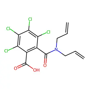 2,3,4,5-Tetrachloro-6-[(diallylamino)carbonyl]benzoic acid structure