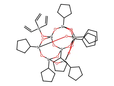 PSS-Trivinylsilyloxy-Heptacyclopentyl substituted structure