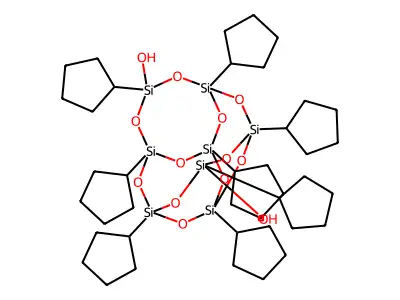 1,3,5,7,9,11-Octacyclopentyltetracyclo[7.3.3.15,11]octasiloxane-endo-3,7-diol structure