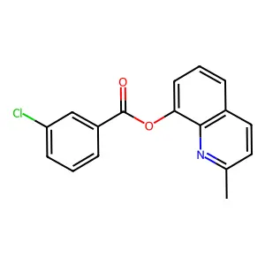 2-Methylquinolin-8-yl 3-chlorobenzoate structure