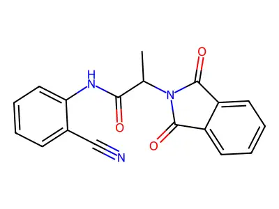 N-(2-cyanophenyl)-2-(1,3-dioxoisoindol-2-yl)propanamide structure