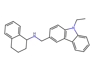 N-[(9-ethylcarbazol-3-yl)methyl]-1,2,3,4-tetrahydronaphthalen-1-amine structure