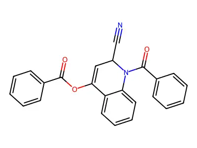 1-Benzoyl-2-cyano-1,2-dihydro-4-quinolinyl benzoate structure