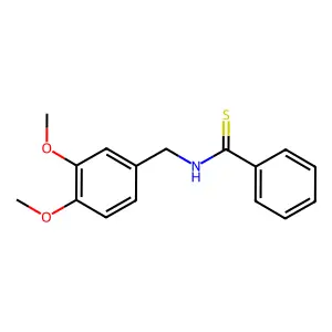 N-(3,4-dimethoxybenzyl)benzenecarbothioamide structure