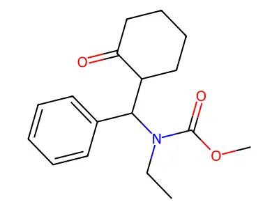 Methyl ethyl[(2-oxocyclohexyl)(phenyl)methyl]carbamate structure