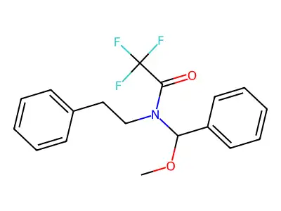 2,2,2-trifluoro-N-[methoxy(phenyl)methyl]-N-(2-phenylethyl)acetamide structure