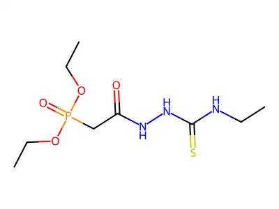 1-[(2-Diethoxyphosphorylacetyl)amino]-3-ethylthiourea structure