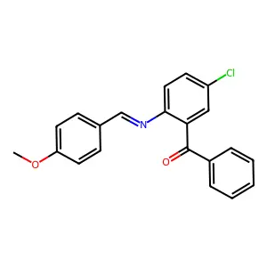 {5-Chloro-2-[(4-methoxybenzylidene)amino]phenyl}(phenyl)methanone structure