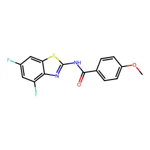 N-(4,6-difluoro-1,3-benzothiazol-2-yl)-4-methoxybenzamide structure