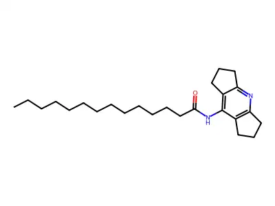 N-(1,2,3,5,6,7-hexahydrodicyclopenta[b,e]pyridin-8-yl)tetradecanamide structure