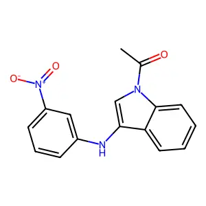 1-[3-(3-Nitroanilino)indol-1-yl]ethanone structure