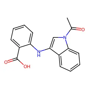 2-[(1-Acetyl-1H-indol-3-YL)amino]benzoic acid structure