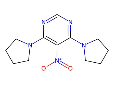 5-Nitro-4,6-dipyrrolidin-1-ylpyrimidine structure