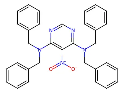 4,6-Bis(dibenzylamino)-5-nitropyrimidine structure