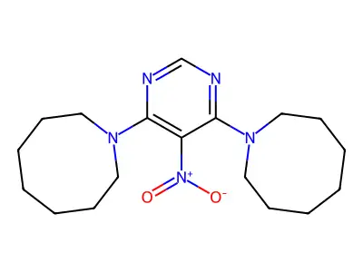 1-[6-(Azocan-1-yl)-5-nitropyrimidin-4-yl]azocane structure