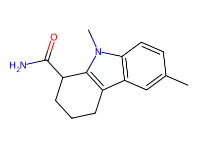 6,9-dimethyl-2,3,4,9-tetrahydro-1H-carbazole-1-carboxamide structure