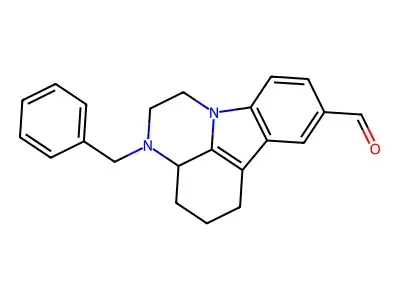 3-benzyl-2,3,3a,4,5,6-hexahydro-1H-pyrazino[3,2,1-jk]carbazole-8-carbaldehyde structure
