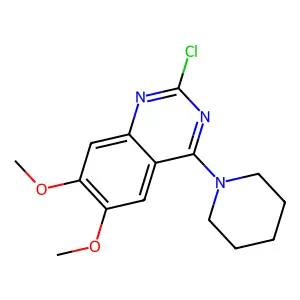 2-Chloro-6,7-dimethoxy-4-(1-piperidinyl)quinazoline structure