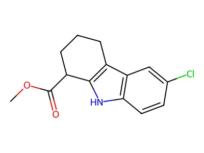methyl 6-chloro-2,3,4,9-tetrahydro-1H-carbazole-1-carboxylate structure