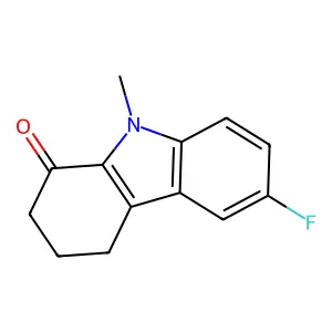 6-fluoro-9-methyl-3,4-dihydro-2H-carbazol-1-one structure