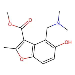 Methyl 4-[(dimethylamino)methyl]-5-hydroxy-2-methyl-1-benzofuran-3-carboxylate structure