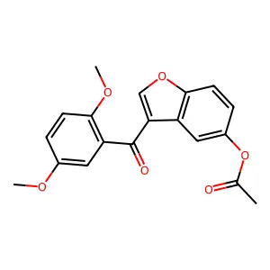 3-(2,5-Dimethoxybenzoyl)-1-benzofuran-5-yl acetate structure