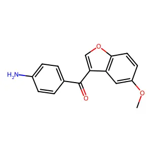 (4-Aminophenyl)-(5-methoxy-1-benzofuran-3-yl)methanone structure