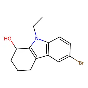 6-Bromo-9-ethyl-2,3,4,9-tetrahydro-1H-carbazol-1-ol structure