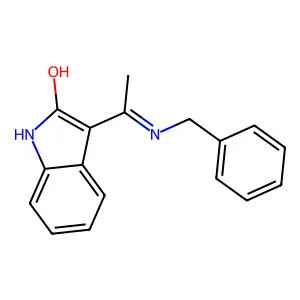(3Z)-3-[1-(benzylamino)ethylidene]-1H-indol-2-one structure