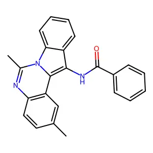 N-(2,6-dimethylindolo[1,2-c]quinazolin-12-yl)benzamide structure
