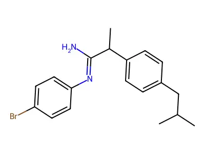 N'-(4-bromophenyl)-2-[4-(2-methylpropyl)phenyl]propanimidamide structure