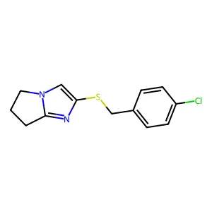 2-[(4-chlorophenyl)methylsulfanyl]-6,7-dihydro-5H-pyrrolo[1,2-a]imidazole structure