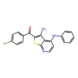 (3-Amino-4-anilinothieno[2,3-b]pyridin-2-yl)-(4-bromophenyl)methanone structure